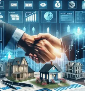 Image shaking hands for loan.