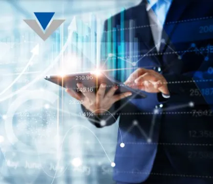 Image of man, tablet and NRA logo.